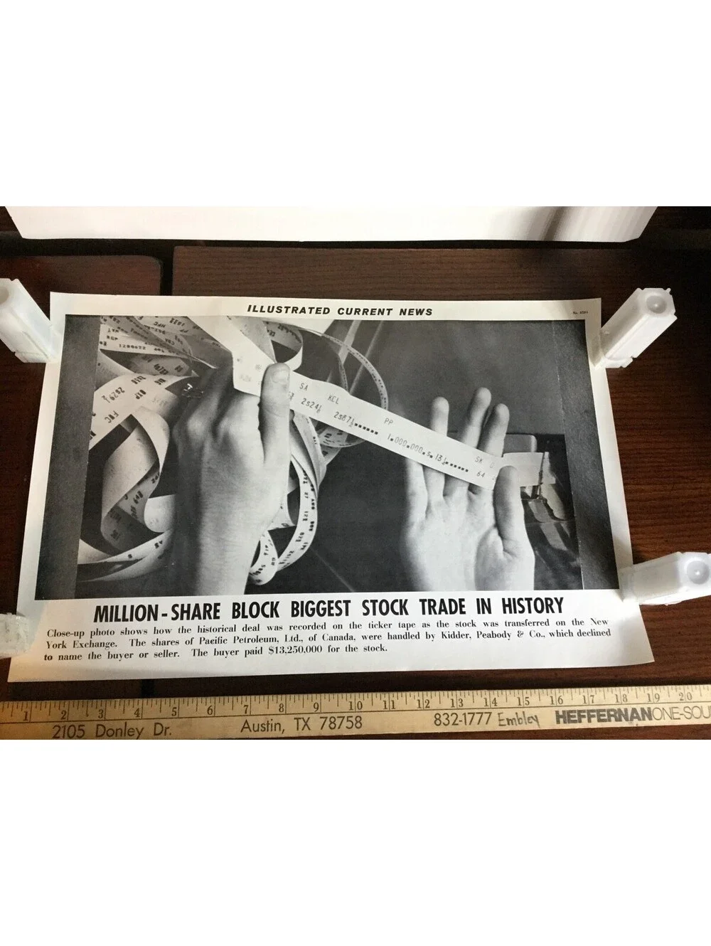 Illustrated Current News Stock Market Million Share Block Pacific Petroleum